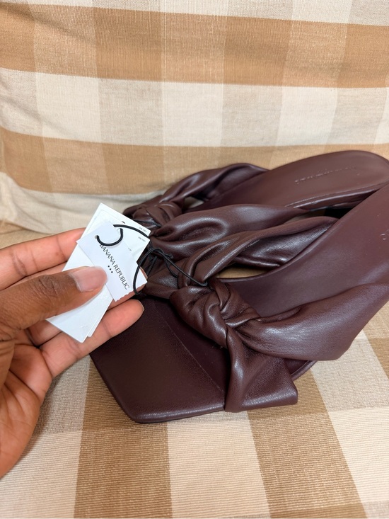 Banana Republic Shoes - Banana Republic Women's Knotted Slide Heel - Dark Brown